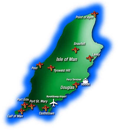 Isle of Man Ferry Port Map