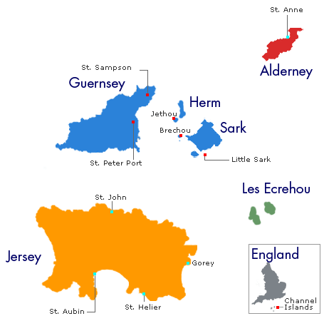 Map of The Channel Islands