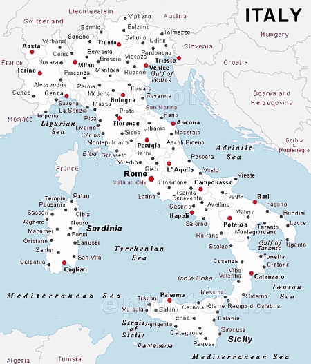 Italy City Map