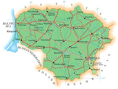 Map of Lithuania