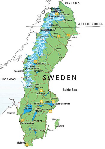 Map of Sweden Ferry Routes