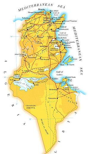 Map of Tunisia