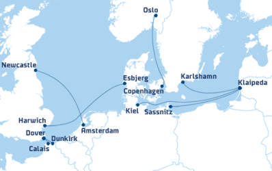 DFDS Route Map