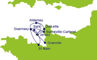 Manche Iles Express Route Map