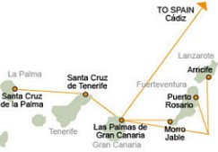 Fred Olsen Route Map