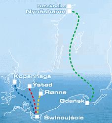 POL Ferries Route Map