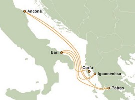 Superfast Ferries Route Map